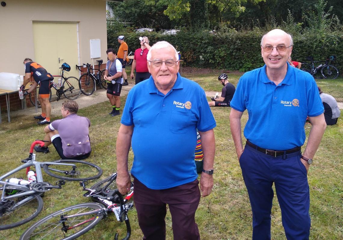 Peter Watson & Neil Whiting taking a short break from making tea & coffee.