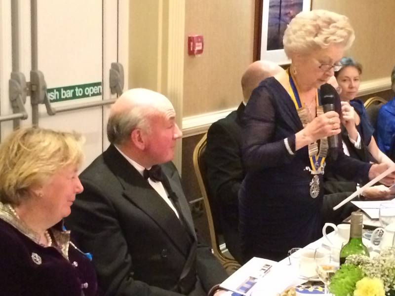 President Gillian Brown with  General the Lord Richard Dannatt and his wife Lady Philippa Dannatt, High Sheriff for Norfolk.