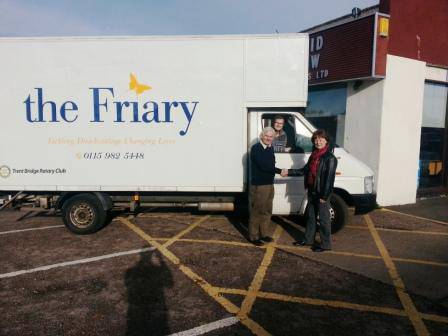 David Drew handing over the van to Ann Bremner MBE