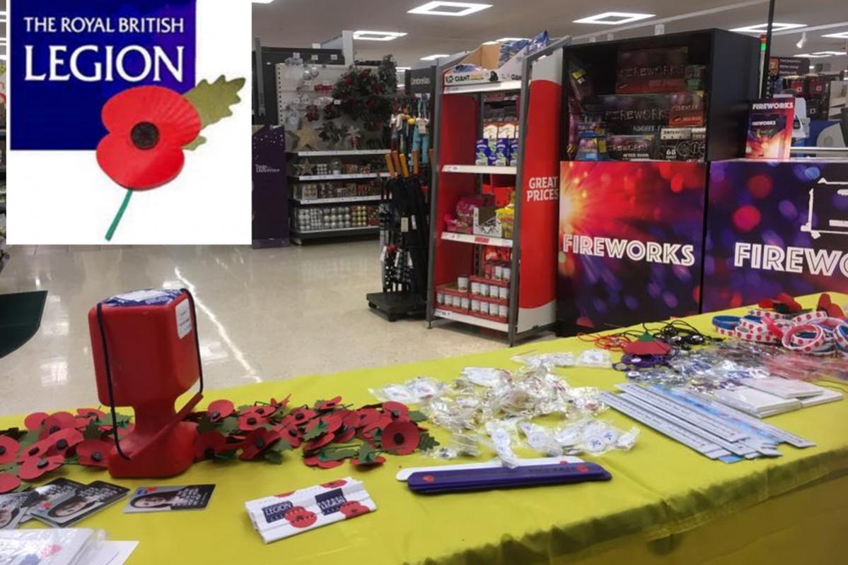 The table set up at Sainsburys