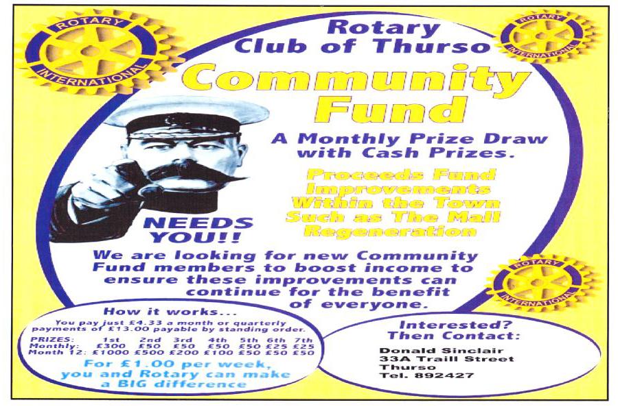 Rotary Club of Thurso - welcome.