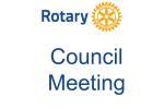Rotary logo and Council Meeting