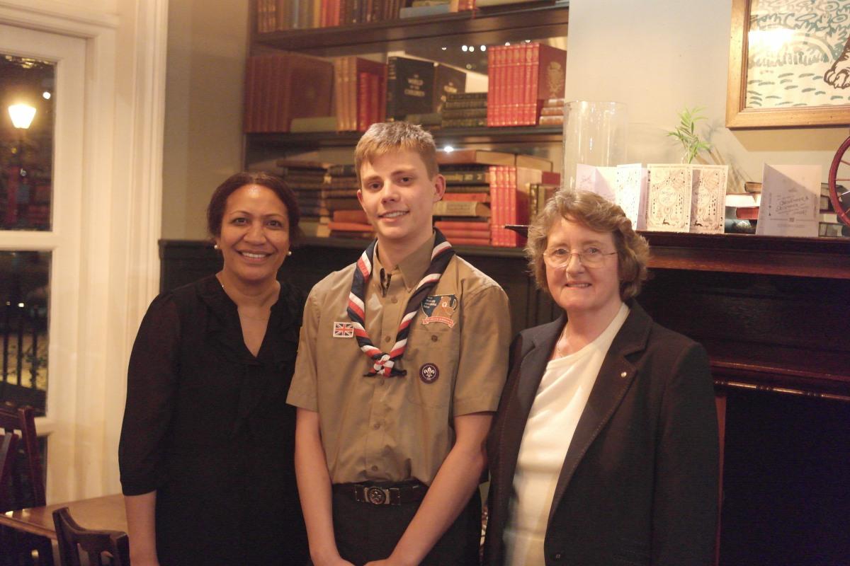 President Seni, Josh and Sue.