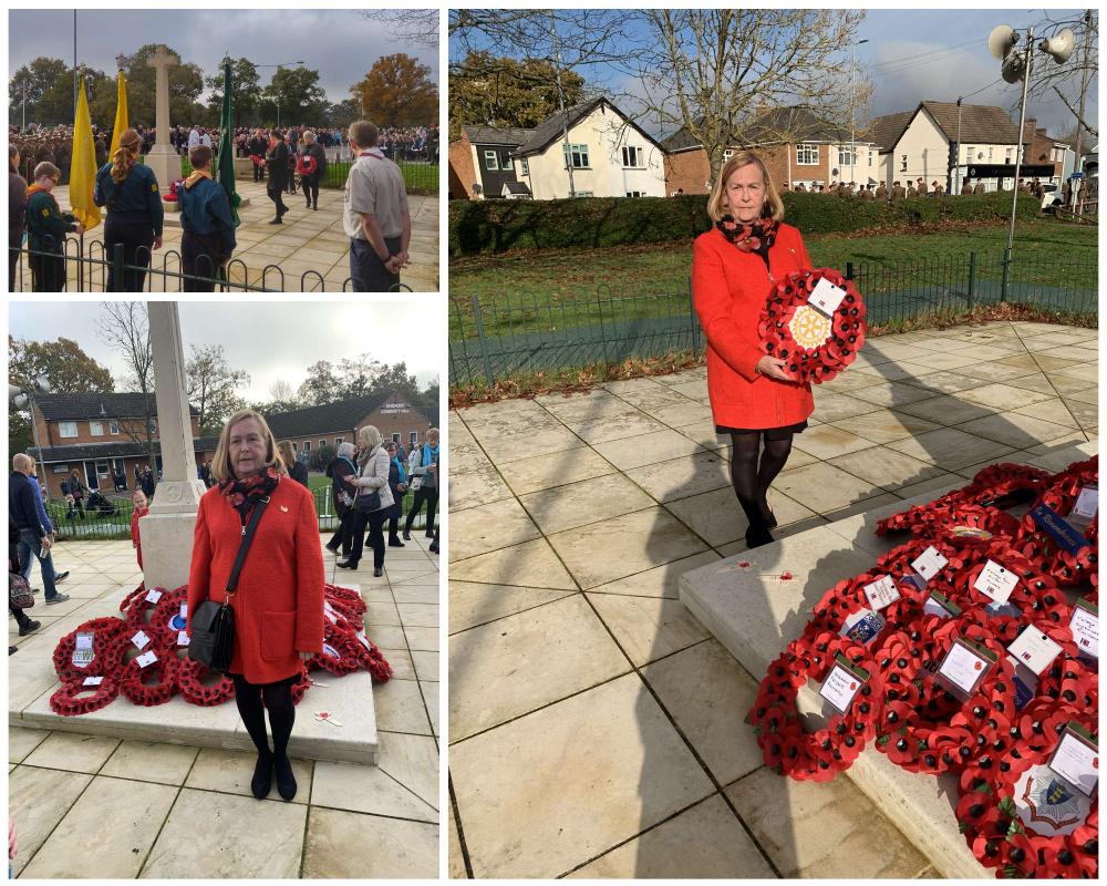 President Ricard Lindo and Past President Sian Lindo at Sandhurst Remembrance Service 2022.