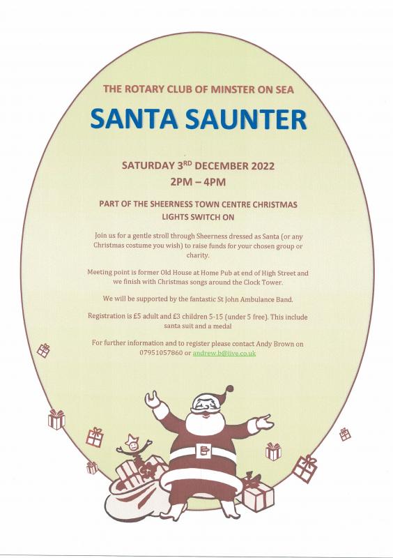 Santa Saunter Poster