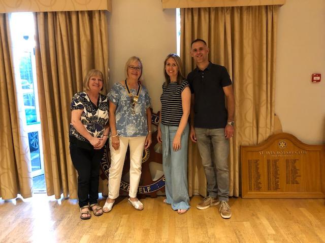 Sarah & Martin Cooper of the Refile  Shop of Ikigai with President Sally and President Elect Sue