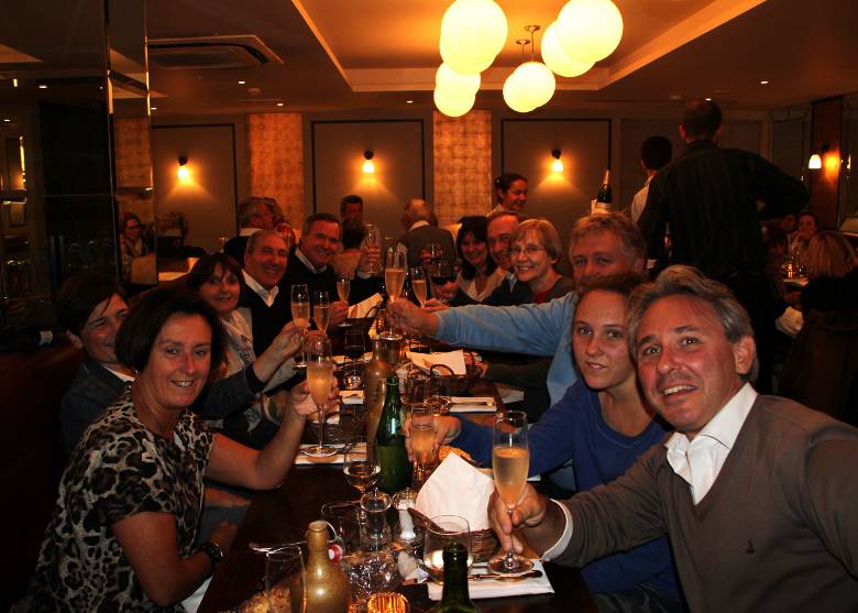 The final Dinner - toasting our friends