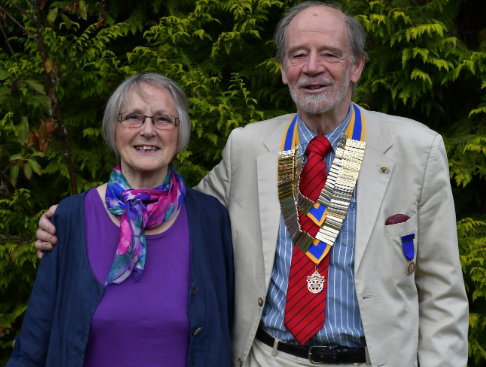 Richard Wynn, President 2019-2020 with his wife Rosie.