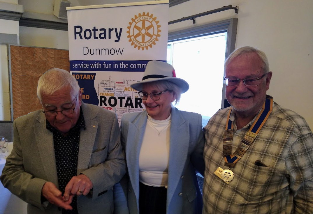 Kay's introduction into the Rotary Club of Dunmow