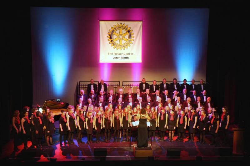 Treorchy Male Choir Charity Concert - Young and Mature Voices in Harmony singing 