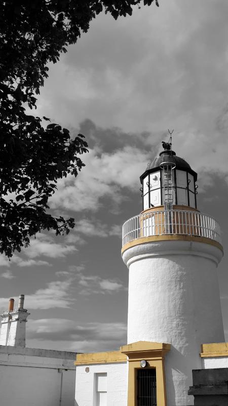 Cromarty Lighthouse photographed by Seth Walters age 11 , a pupil at Resolis Primary School. Seth used a Samsung mobile phone camera to record this image.