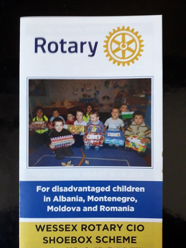 Eastleigh Rotary collects Shoeboxes for Rotary Christmas Shoebox Appeal - 