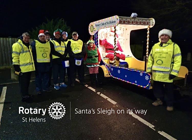 Santa and his helpers getting ready in Eccleston