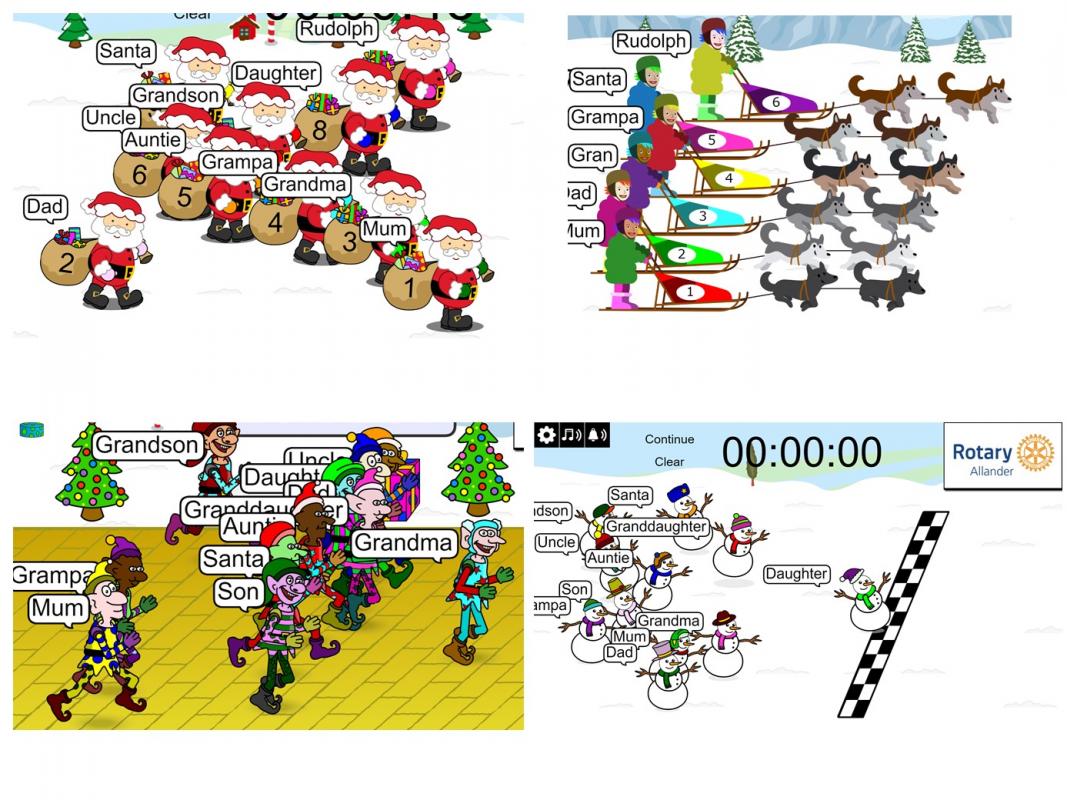 Santa Race and more  - Race options