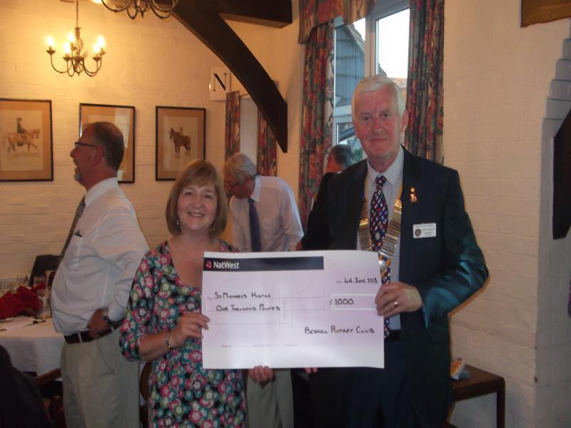Club gives to St Michael's Hospice and hears about RYLA - 