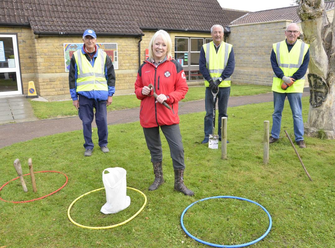 Hayley and club members at St Margaret's, Tintinhull.