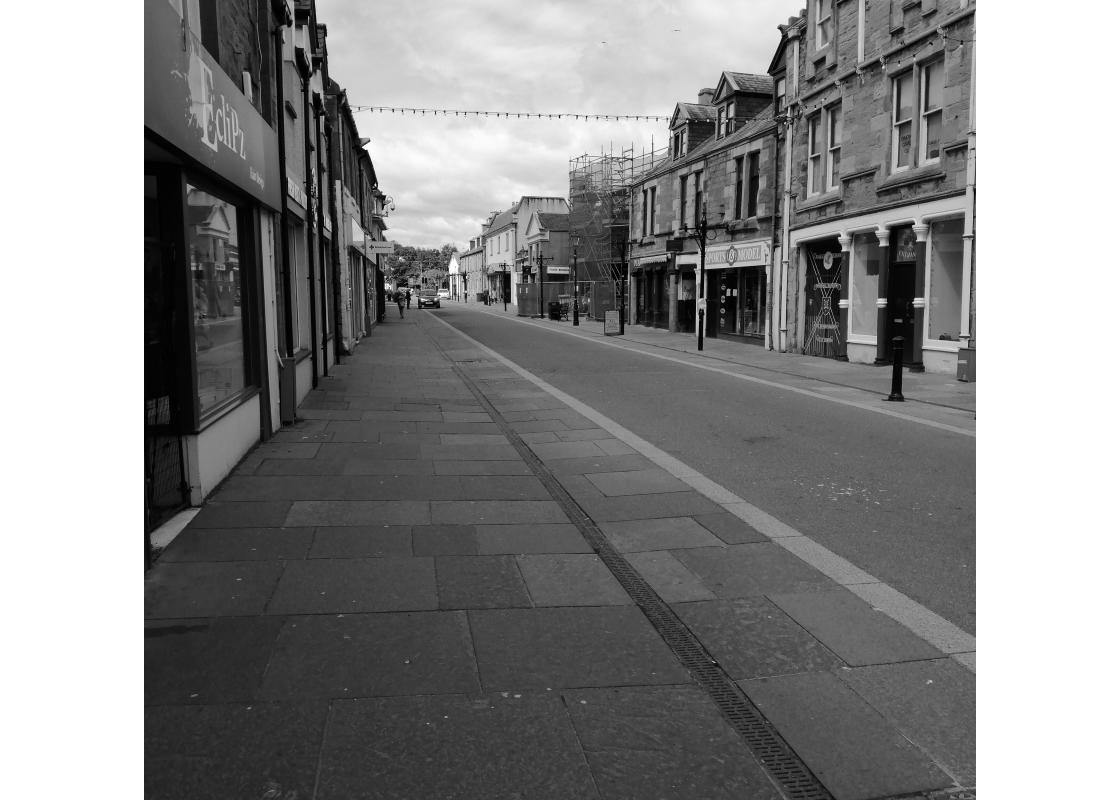A 'Pandemically' Silent High Street.  (taken at 11am)