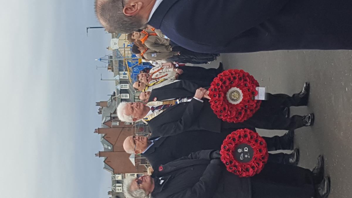 Wreath and President Stuart