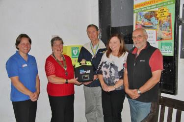 An Automated External Defibrillator is installed at Dolgoch Station on the Talyllyn Railway, funded by The Rotary Club of Tywyn