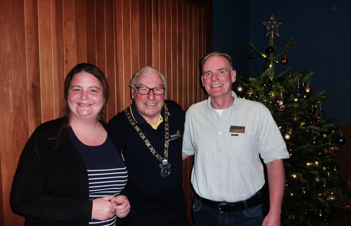 Tamsin Gee, President Sandy Mackenzie and Mark Moran.