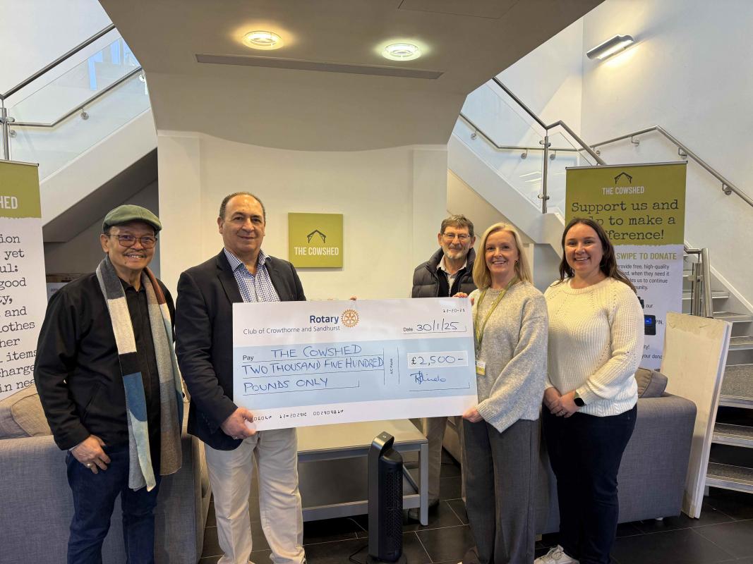 The Cowshed Cheque Hand Over