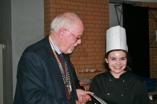 Evident joy - Joanna Freeman receiving her prize