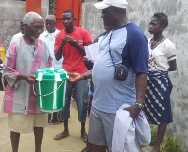 Aug 2014 Helping fight Ebola, Liberia - Buckets for Liberia.