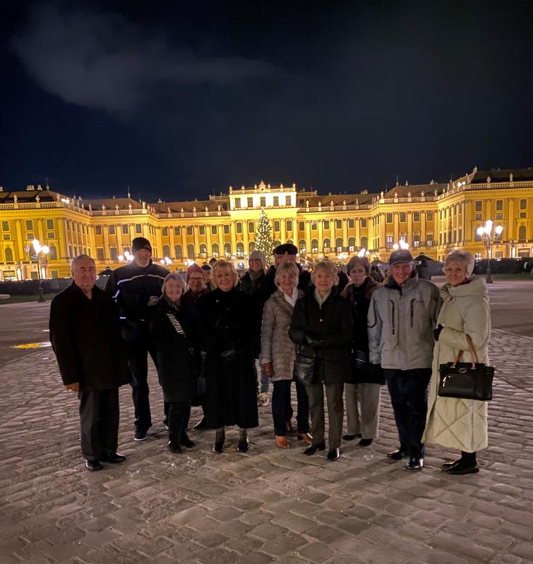 Rotarians & Partners in Vienna visiting Schonbrunn Palalce Christmas market