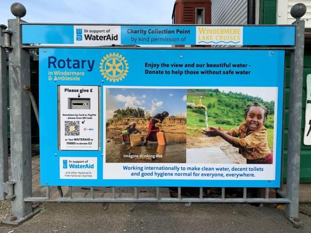  Bowness WATERAID Charity collection point   
 Please DONATE NOW!