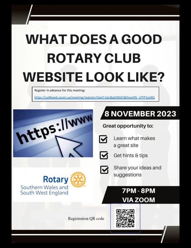 Web site training on using the Rotary template site