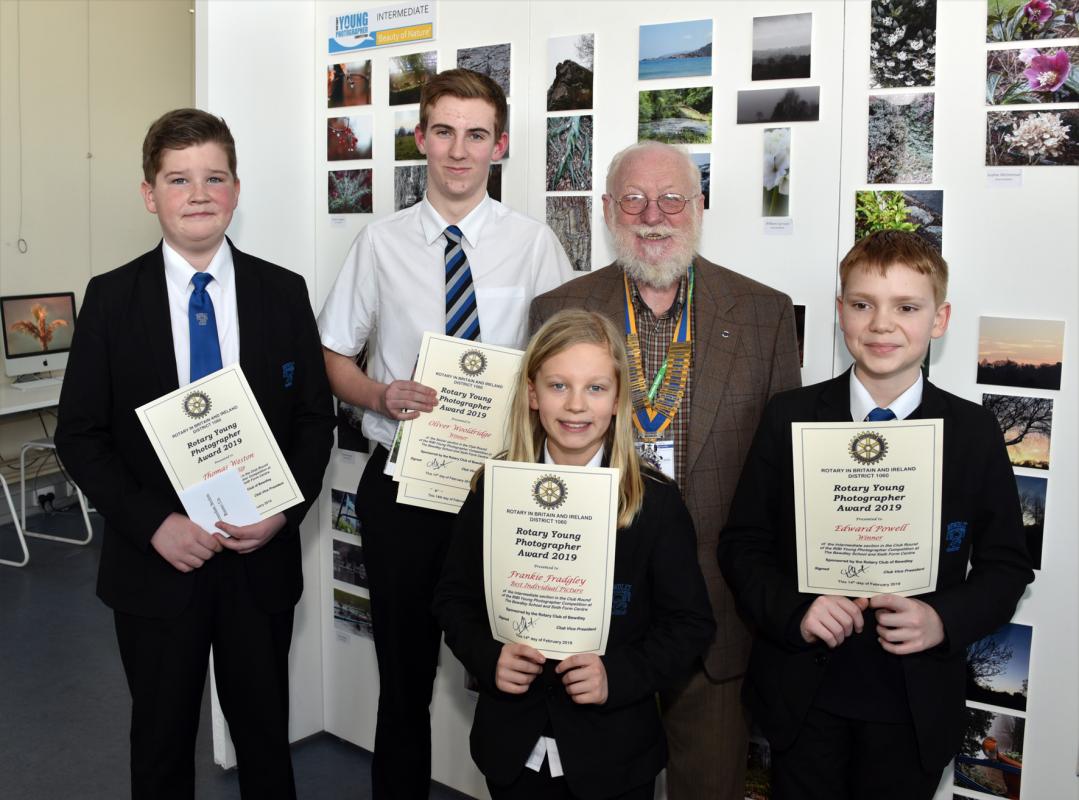 Senior and Intermediate Prizewinners with their certificates