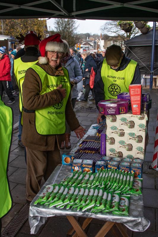 The Christmas Tombola stall