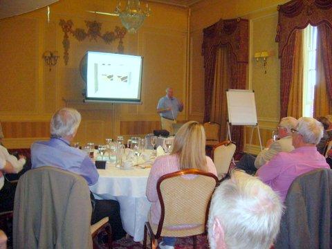 Rotarian John Shorter with his presentation on Advanced Motoring