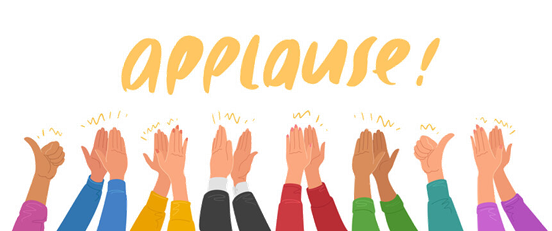 A group applauding