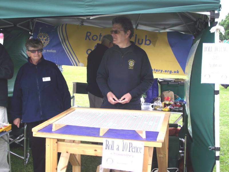 Members of Rotary Club of Rugeley at Rugeley Charter Fair.
