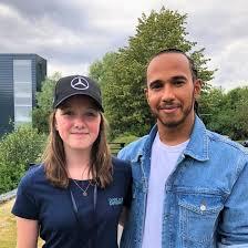 Chloe meets Lewis Hamilton