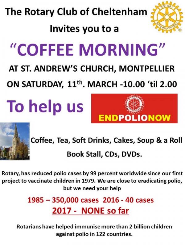 Coffee Morning for End Polio Now  - 