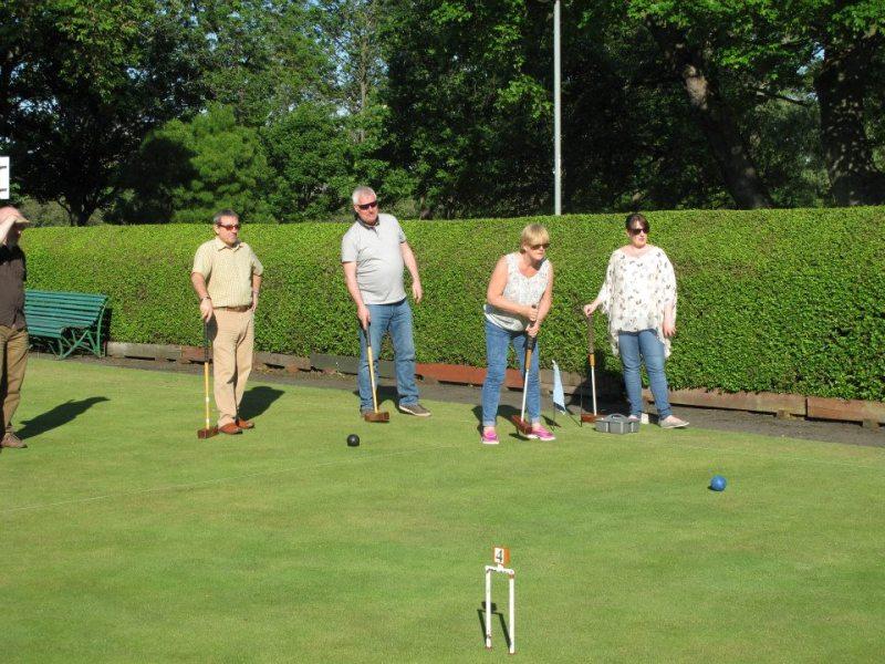 Croquet 2015 - Victorious Patersons with Brian and Jane who didn't fare quite so well...