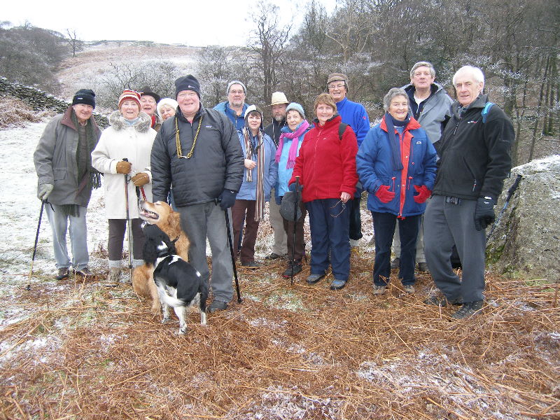 Crumpet Walk Jan 1, 2009 -  The assembled crumpeteers pause on the slopes of Wansfell
