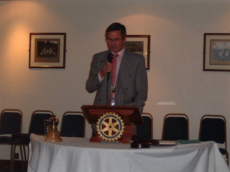 President David Hill welcomes guests to the Annual Dinner celebrating 80 years of  the Club