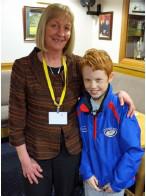 James Watt failed to attend. So here is Fiona with grandson Douglas who did attend and who contributed to the meeting.
