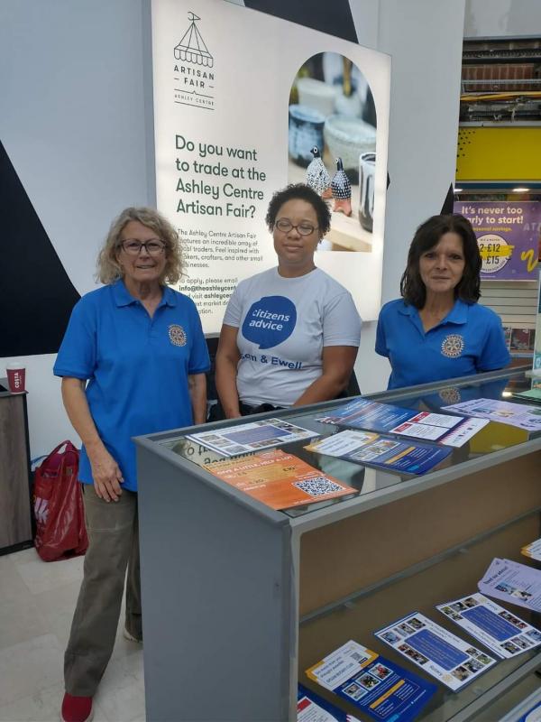 Maggie and Maria with Lisa Davis of Citizens Advice