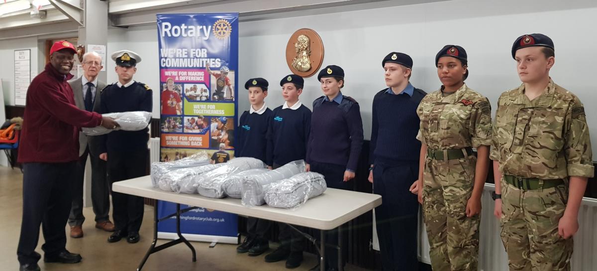 Donation of Blankets to Chingford Cadets