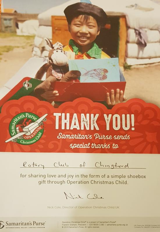 2019 Samaritan Purse Christmas Shoe Box Appeal Project