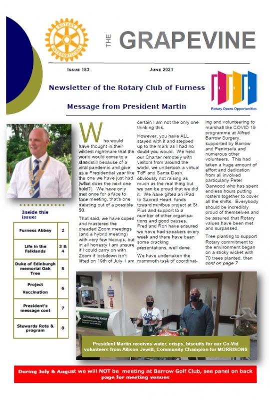 Front page of our club newsletter