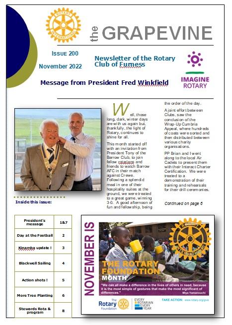 frontpage of our newsletter Nov 2022