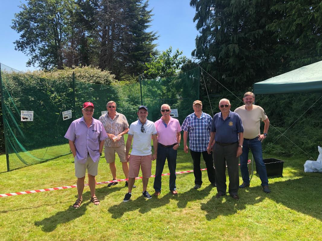 Henllys Village Fete 9 July 2022 - The Club Members who set up and ran the coconut shy at the Henllys Village Fete on 9 July 2022