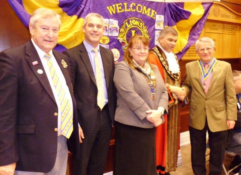 Derek Rutter. Secretary March Lions.
Steve Barclay. M.P. for North East Cambridgeshire
Ruth Martin. President March Lions
Rob Skoulding. Mayor of March
Christopher Bishop. President Rotary Club of March