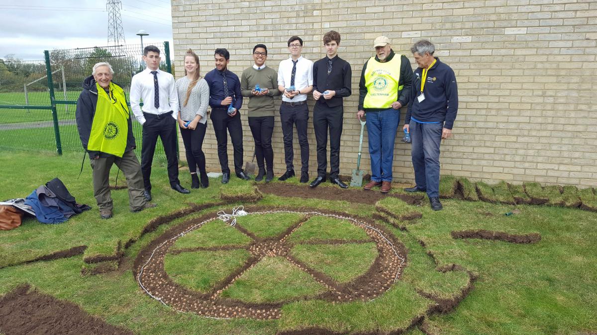 End Polio Now - Crocus Planting at All Saints Academy - Crocus Planting for End Polio Now at All Saints Academy