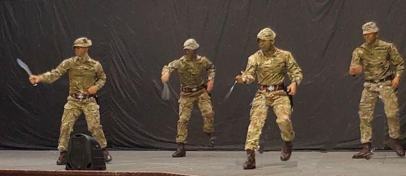 Gurkha soldiers performing the Kukri Dance